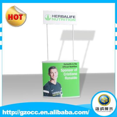 China Convenient Good Quality Plastic Portable Promotional Display Counter , Coffee Promotion Table Folding For Supermarket for sale