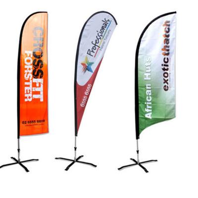 China Portable Full Color Custom Swooper Advertising Flag Feather Banner With Hardware for sale