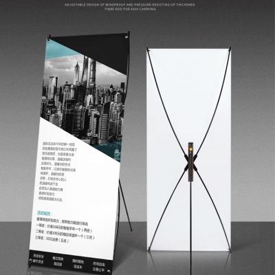 China Foldable And Adjustable Adjustable Tripod X Banner Stand With Traveling Bag For Trade Show Display for sale