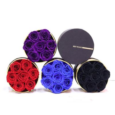 China Romantic Every Love Wholesale Preserved Roses In Box Round Durable Flower Eternal Roses That Last for sale