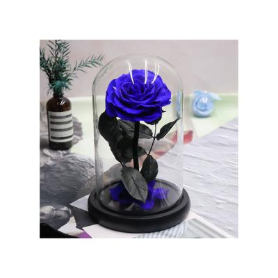 China Wedding 40 Colors Bedroom Decor Romance Decoration Preserved Rose Glass Flower Rose for sale