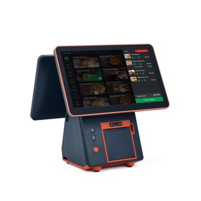 China Hot Selling Restaurant 15 Inch POS Terminal With Printer Android Cheap Touch Screen All In One PC 4GB for sale