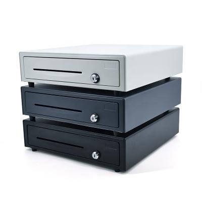 China 1.5 Million Cycles Optional Black And White Min Durable Metal Cash Drawer With Removable Tray H-410 for sale