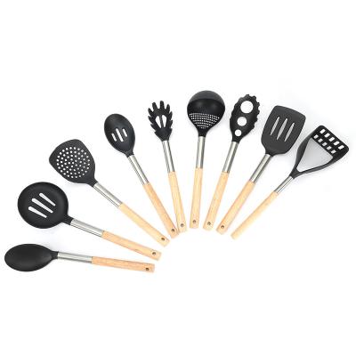 China Sustainable Wholesales Kitchen Utensils Set With Wooden Handle Kitchen Accessories Utensils Cooking Tools for sale