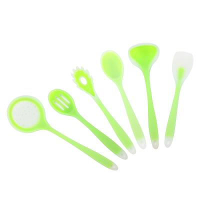 China Stocked Premium Quality Silicone Cookware Set Color 6 Pcs Kitchen Utensil for sale