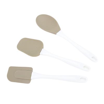 China Sustainable Silicone Spatula Set Customized Silicone Baking Tools Heat Resistant Plastic Rubber for sale