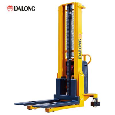 China Hotels Heavy Duty 1500kg 3500mm Power Stacker Manual Electric Lift Lruck for sale