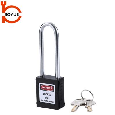 China Durable Security Loto Household Industry Padlock Long Shackle Locks Steel Industrial Steel Padlock Lockouts for sale