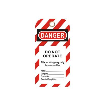 China Wide Application PVC Lockout Tagout Hazard Tag Inspection Label for sale