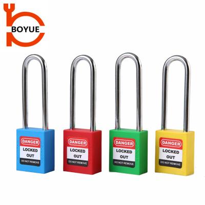 China Industry 76mm Safety Shackle Lockout Steel Padlock ABS Plastic Safety Padlock for sale