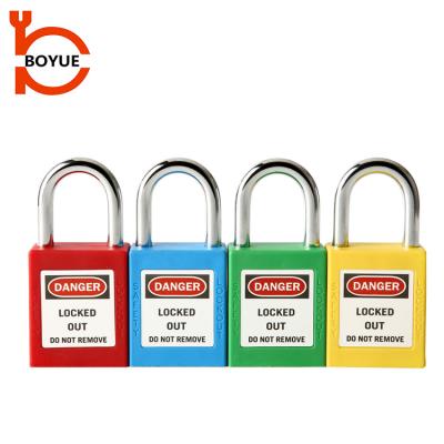 China Industry Insulated 25mm Steel Small Shackle Safety Padlock With Custom Master Key Laser Coding For Industrial Lockout Tagout for sale