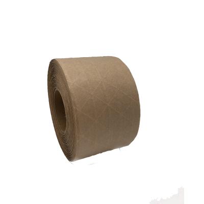 China Wholesale Waterproof Brown Self Adhesive Water Activate Paper Tape Kraft Yarn With Fiber for sale