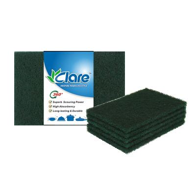 China Sustainable kitchen use non-abrasive dark green scouring pad for sale