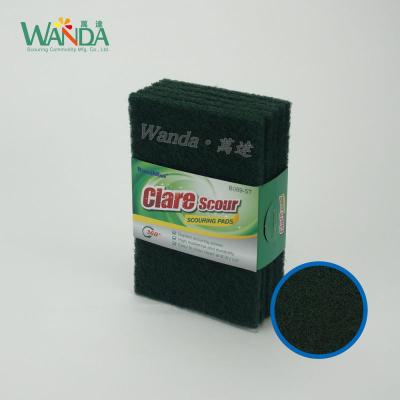 China Sustainable Abrasive Ployster Household Cleaning Pad Green Scouring Pad for sale