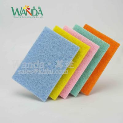 China Sustainable Kitchen Cleaning Products Colorful Non-abrasive Scouring Pad for sale