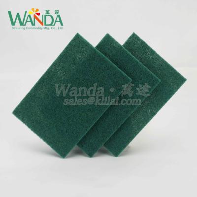 China Sustainable Abrasive Ployster Household Cleaning Pad Green Scouring Pad for sale