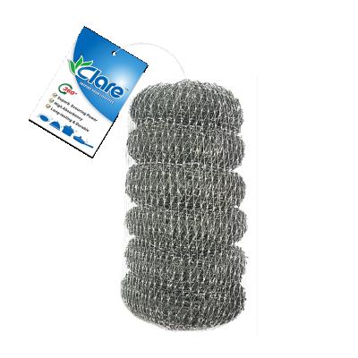 China Durable Galvanized Metallic Steel Wire Scrubber Sponge Scourer for sale