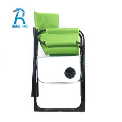 China Large Aluminum Folding Directors Chair With Side Table And Contemporary Cheap Metal Bag for sale