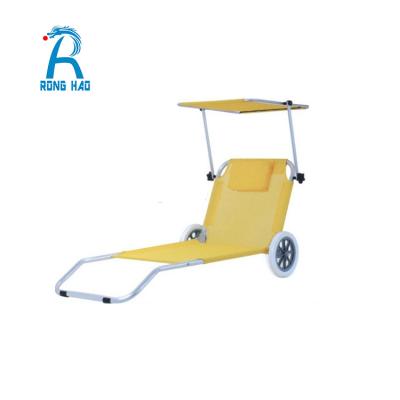 China 8 Years Modern In Yongkang Cheap Beach Chair Trolley, Folding Beach Chairs With Wheel for sale