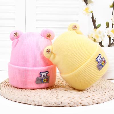 China Autumn COMMON Fetal Winter Hat Cashmere Baby Hat Newborn Knitted Warm Protective Hat for sale