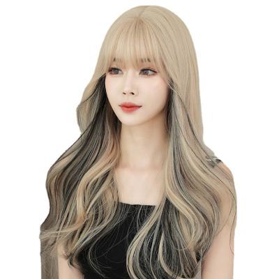 China New Fashion Body Wave Design Human Hair Synthetic Wigs For Women Neat Bang for sale