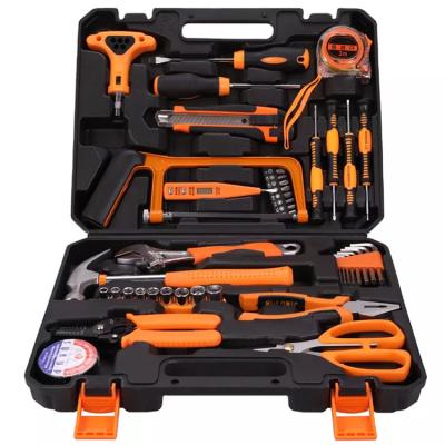 China Hot Selling Good Quality 43pcs Household Tool Kit Set Durable+Portable+Comfortable Handle+Small Package Box with Hammer Pliers Screwdriver Set and Tool Box Storage Case for sale