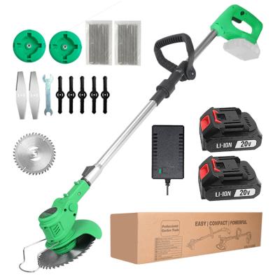 China Garden Tool Kit Lithium 20V 2000mah Cordless Grass Brush Cutter Battery Lawn Mower Handheld Cordless Power String Trimmer for sale