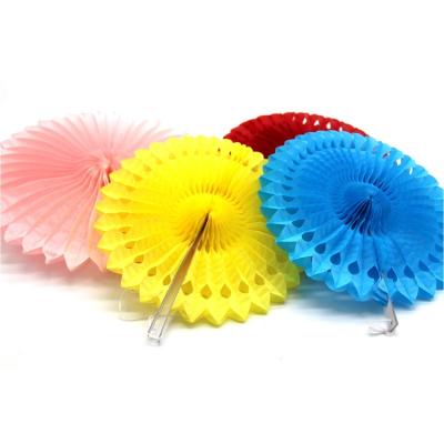 China Guaranteed Quality Unique 10-50cm Colorful Set Decoration Paper Fans for sale