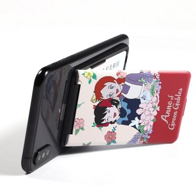 China 3M Adhesive Sticker Phone Card Holder Card Case Pocket ID Card Holder Drop-Resistant For Phone Back for sale