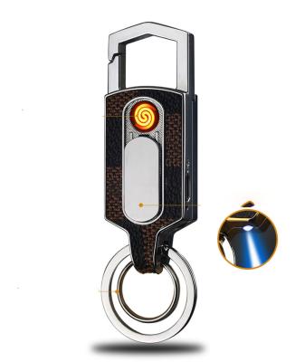 China Cheap Rechargeable Windproof USB Electric Coil Key Lighter White Lighter for sale