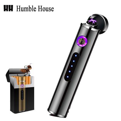 China Electric Cigar HL113 USB Lighter Double Arc Bar Lighter Portable Gift Rechargeable Electric Wholesale Free Sample for sale