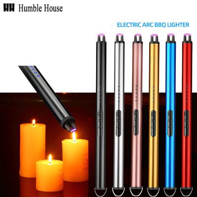 China Electric Flameless Picnic Lighter Candle Lighter Windproof Lighter Arc Single Rechargeable Candle Lighter High Power Rechargeable for sale