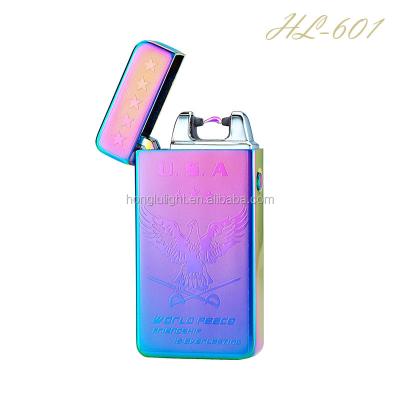 China Novelty Fashion Pattern Electric Lighter USB Recharge Custom Logo Single Arc Lighter for sale