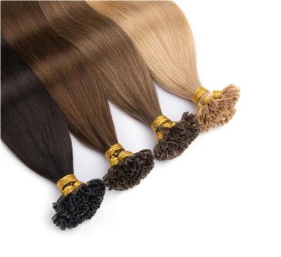 China Factory Supply Wholesale 100% Remy Double Drawn Human I/u Natural Straight Tip Hair Extension for sale