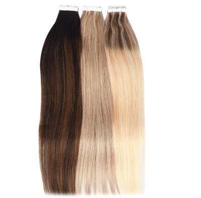 China Wholesale Natural Raw Virgin Human Hair Pulled Cuticle Cuticle Aligned No Tangle Double Aligned Remy Tape In Hair Extensions for sale