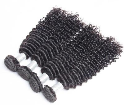 China Deep Wave High Quality Double Ended Raw Unprocessed Indian Human Hair Cuticle Aligned Deep Wave Bundles for sale