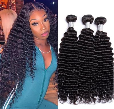 China Wholesale Curly High Quality Deep Curly Virgin Hair Extension Peruvian Curly Deep Wave Hair Extension for sale