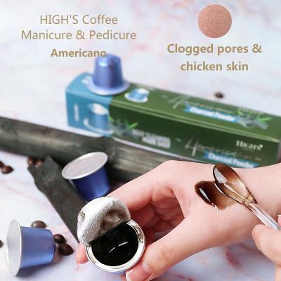 China HIGH Exfoliator Americano Charcoal Coffee Hand and Foot Skin Care Treatment Manicure and Pedicure Coffee Scrub Cream Lotion Set for sale