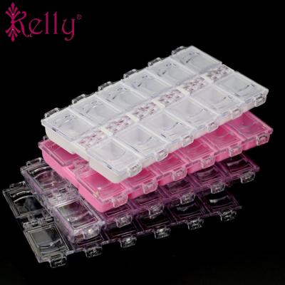 China Convenient 12 Slot Plastic Acrylic Nail Storage Box For Decoration Rhinestone Accessory for sale