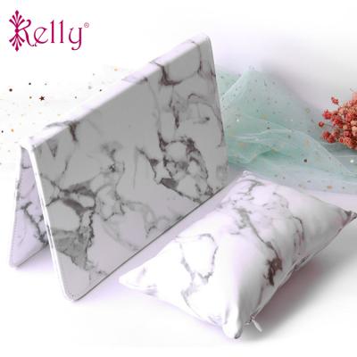 China Waterproof/Professional Abrasion Resistant Styling PU Marble Pattern Nail Art Arm Rest Nail Hand Pillow INS For Manicure for sale