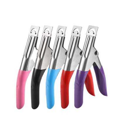 China Nail Art Tips Edger Cutter Stainless Steel False Uv Clipper Cutter Nail Gel Easy U Shape Clippers Manicure Tool Scissor Pedicure for sale