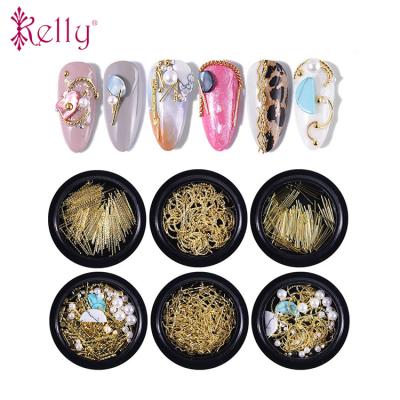 China New Nail Decoration Nail Art Star and Round Nail Copper Diamond Ornament Sequin Rivet Metal Set Mixed Moon Jewelry for sale