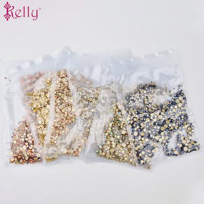 China Wholesale Nail Decoration Blingbling Nail Art Crystal Rhinestone Flat Back For Nail Art Decoration for sale