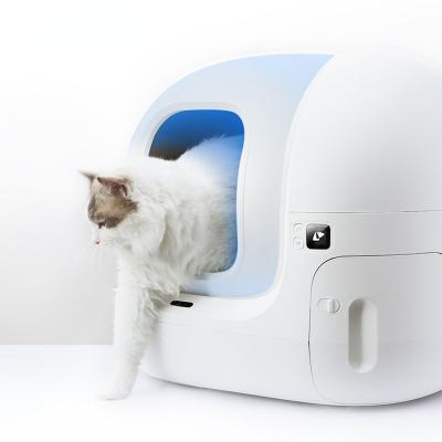 China Sustainable Pet Product Supplier Luxury Fully Enclosed Automatic Cat Litter Toilet Box for sale