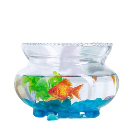 China Small Viable Glass Creative Turtle Mini Large Tank Goldfish Lace Factory Desktop Decorative Aquarium for sale