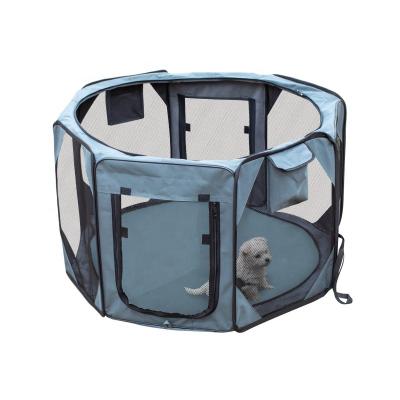 China Viable Manufacturers The Wholesale Price Octagon Pet Ribbons Oxford Cloth Folding Dog Tent Outdoor Cat MI for sale