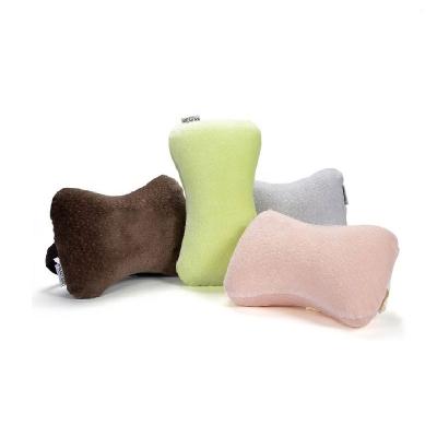 China Portable Colorful Small Airplane Memory Foam Neck Pillow For Car And Chair Use for sale