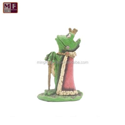 China Flip Resin Customer Frog Prince Glasses Holder Bobble Head Decoration for sale