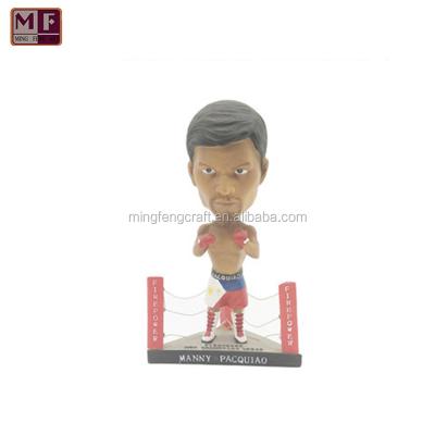 China Custom Manny Pacquiao Bobble Head Decoration Newest Shake Head Resin Boxer Statue for sale