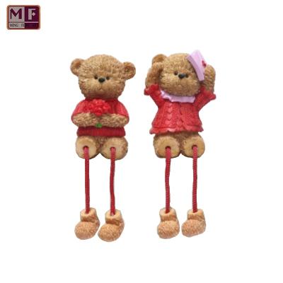 China USA Factory Custom Handmade Resin Couple Bear Wedding Decoration for sale